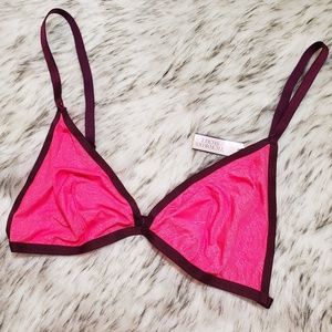 Victoria's Secret Pink/Maroon Bralette S